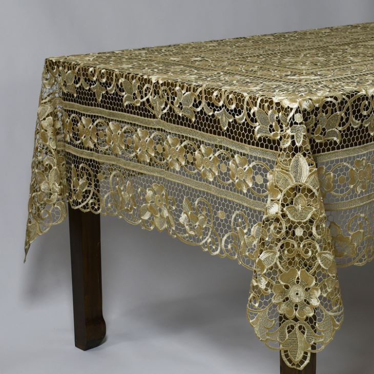 White New Design Embroidery Tablecloth