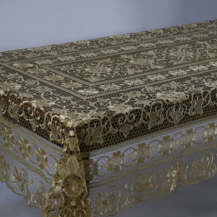 White New Design Embroidery Tablecloth