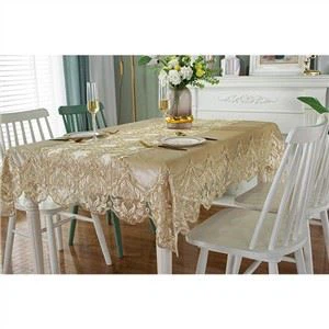 Didmeninė aksominė staltiesė su tinkliniu nėriniu minkšta staltiesė